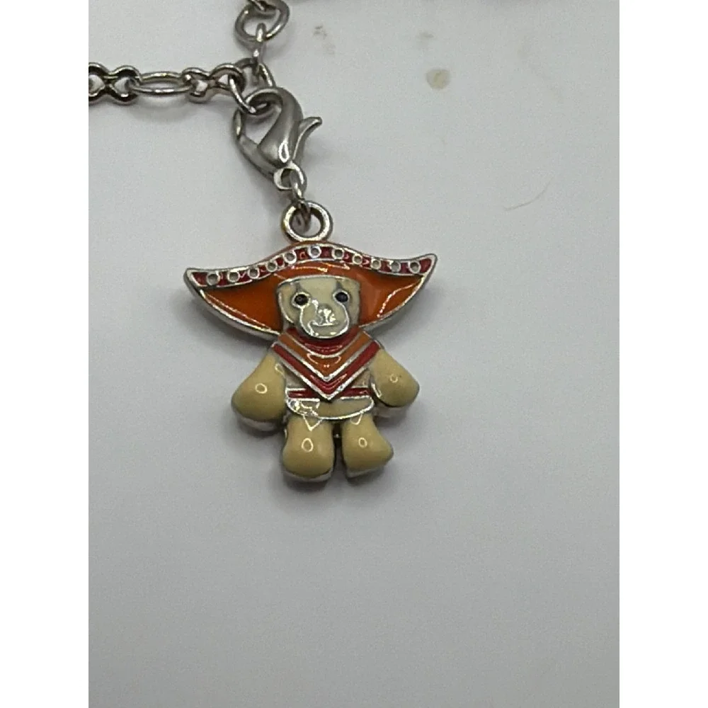 Webkinz Charm Bracelet Kids Silver Enamel Chihuahua Poncho Ms Birdy Duckling